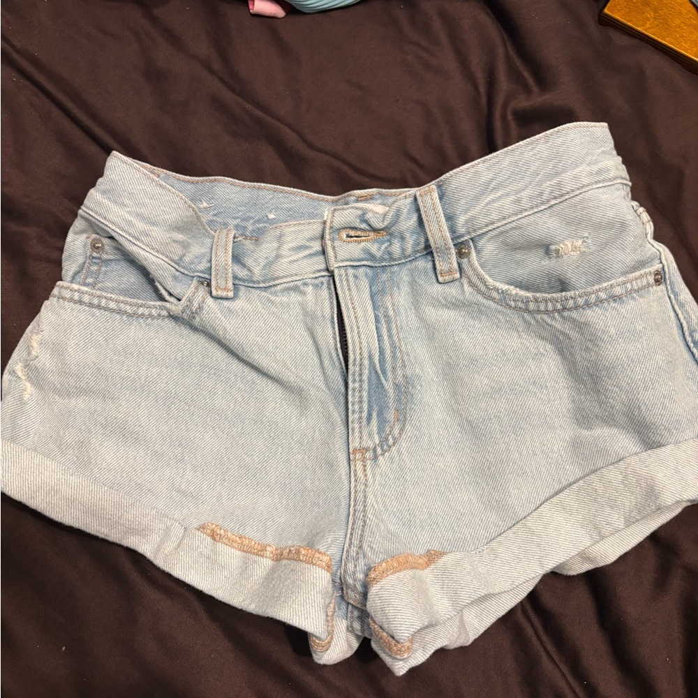 Garage Light Wash Jean Shorts
